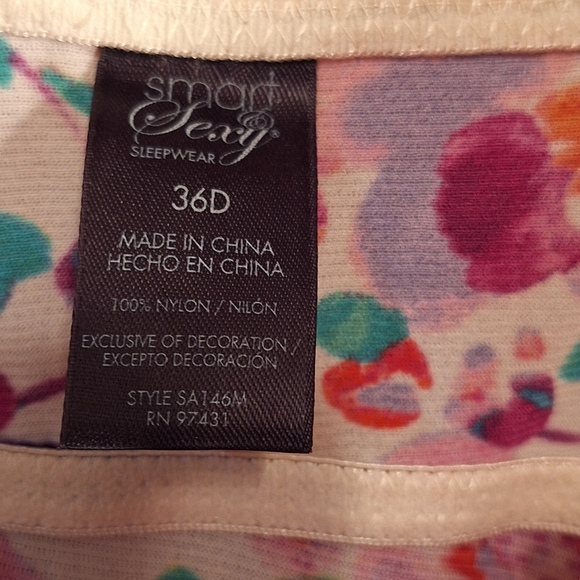 Smart & Sexy Floral ROSE Flutter Hem BAM BAM Nightie 36D Vintage Inspired Fairy - Picture 4 of 6